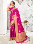 *Фиолетовое шёлковое оригинальное красивое индийское сари