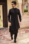 *Чёрный индийский национальный мужской костюм из лайкры