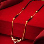 *Золотое индийское свадебное украшение (мангалсутра) со стразами