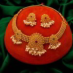 *Разноцветное и золотое индийское украшение на шею со стразами