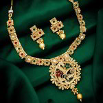 *Разноцветное, цвета меди и золотое медное индийское украшение на шею с искусственными камнями