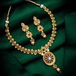 *Бордовое, цвета меди, золотое и красное медное индийское украшение на шею с искусственными камнями