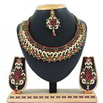 *Разноцветное и золотое индийское украшение на шею со стразами