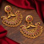 *Цвета меди, золотые и розовые медные индийские серьги со стразами, бисером